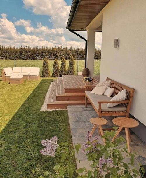 Дом мечты. Очень красиво и гармонично, приятные цвета сочетаются с хорошим дизайном экстерьера.