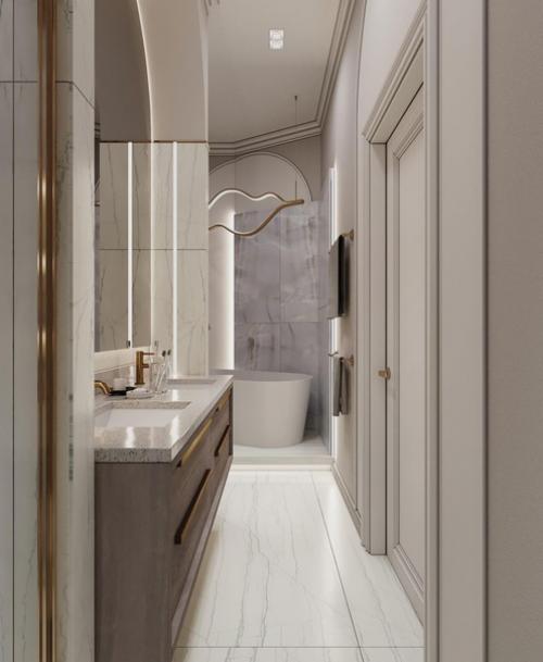 Стильный санузел площадью - 7, 8 м 2. 02