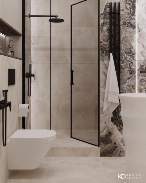 Санузел в невероятно завораживающем и успокаивающем сочетании. 02