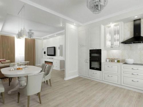 Кухня - гостиная с элементами классики. 02
