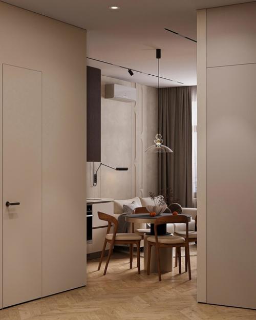 Невероятно.  И какой прекрасный дизайн - проект однокомнатной квартиры, площадью - 45 кв. 06