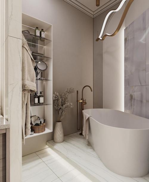 Стильный санузел площадью - 7, 8 м 2. 03