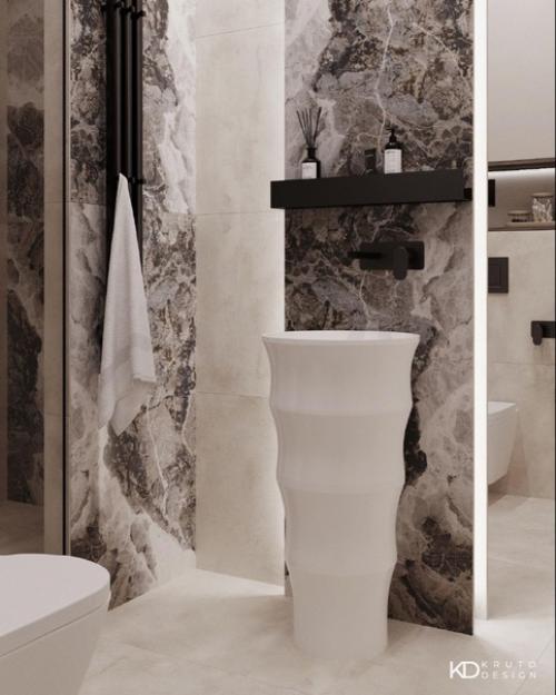 Санузел в невероятно завораживающем и успокаивающем сочетании. 01