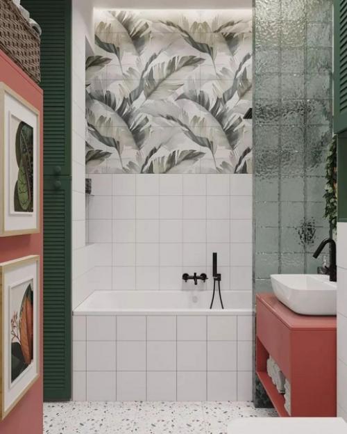 Стильный санузел.  Хорошее сочетание цвета, материалов и фактур. 02