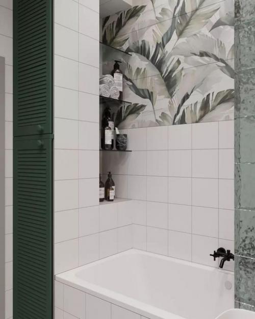 Стильный санузел.  Хорошее сочетание цвета, материалов и фактур. 04