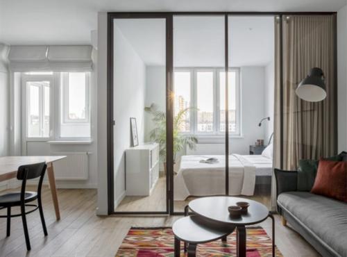 По-скандинавски тёплая, лаконичная и функциональная квартира - студия. 02