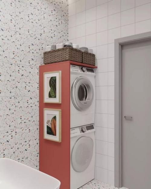 Стильный санузел.  Хорошее сочетание цвета, материалов и фактур. 03