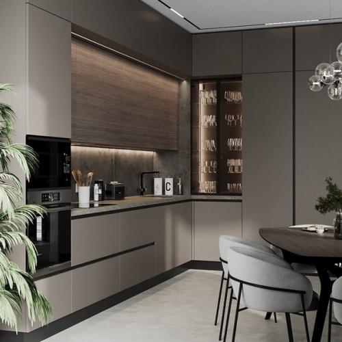 Красивая и функциональная кухня - гостиная.