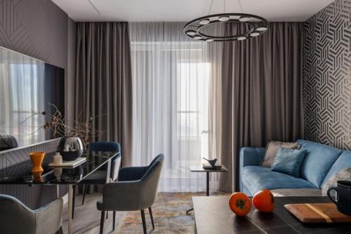 Двухкомнатная квартира с акцентными обоями. 02