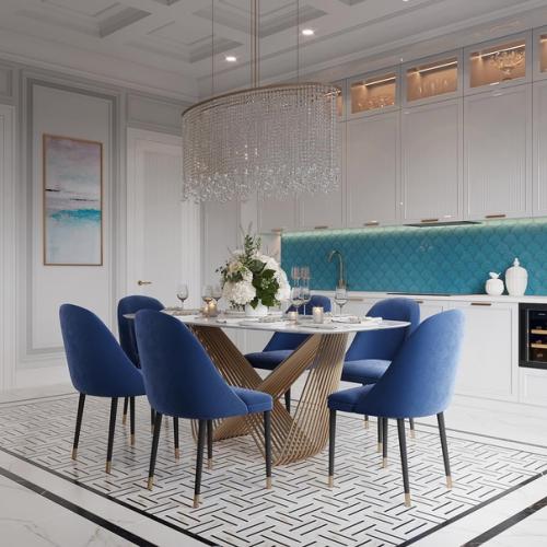 Кухня - столовая.  Стильно и с чувством вкуса все сделано.