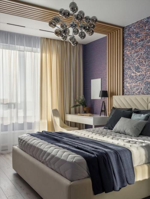 Двухкомнатная квартира с акцентными обоями. 04