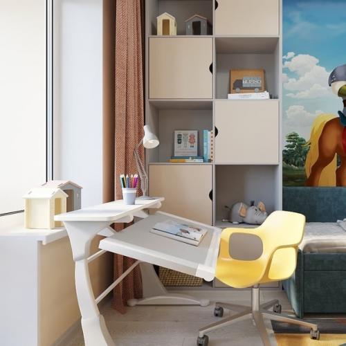 Комната отличная, на мой взгляд - в меру ярко, функционально и не на один год по возрасту. 01