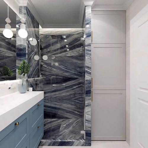 Благородный голубой в интерьере. 09