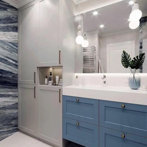 Благородный голубой в интерьере. 08