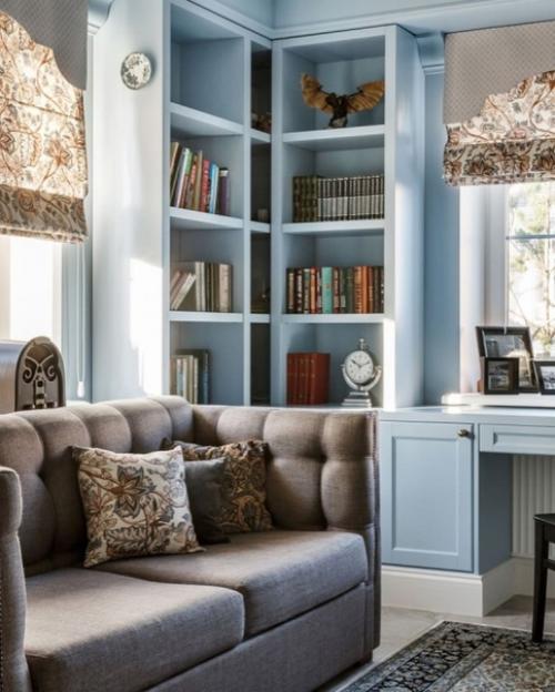 Дом в стиле Фьюжн с голубыми акцентами. 01