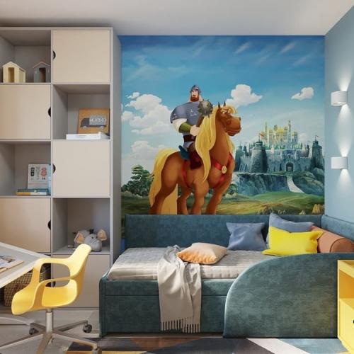 Комната отличная, на мой взгляд - в меру ярко, функционально и не на один год по возрасту.