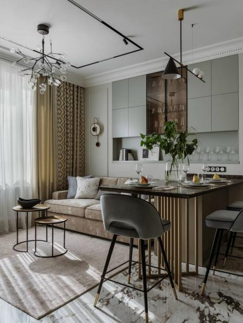 Суперстильная и яркая - эта двухкомнатная квартира площадью 55 кв. 06