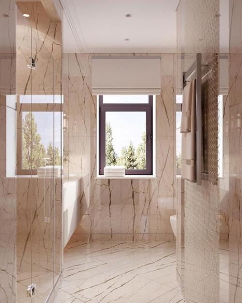 Санузел в загородном доме.