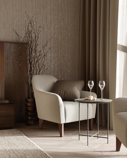 Проект спальни в теплых тонах. 04