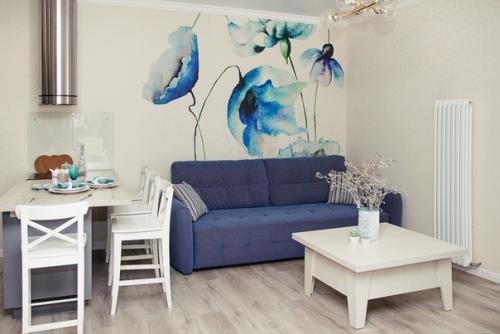 Отлично реализованный проект кухни - гостиной, площадь 18 м 2. 05