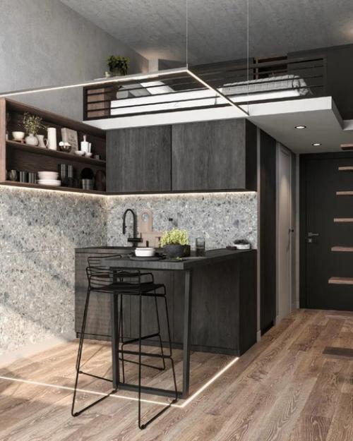 Двухуровневая студия площадью 25 кв. 01