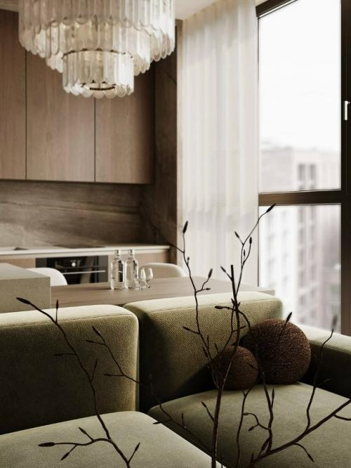 В основе интерьера лежит современный стиль, который дизайнер мягко дополнил классическими и винтажными акцентами. 03