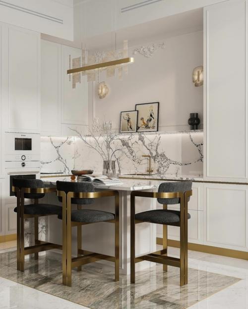 Дизайн проект кухни в современном стиле с французскими нотками. 01