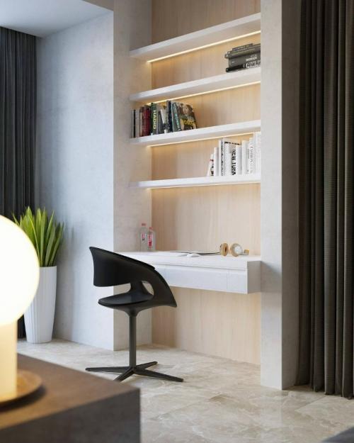 Изысканный лаконичный интерьер в светлых оттенках построен на тонком балансе элегантности и сдержанности. 07