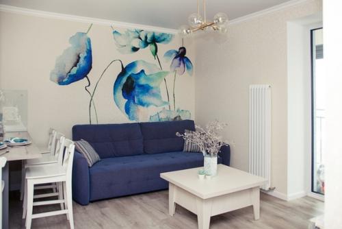 Отлично реализованный проект кухни - гостиной, площадь 18 м 2. 04