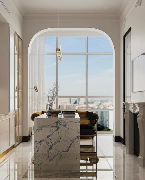 Дизайн проект кухни в современном стиле с французскими нотками. 02