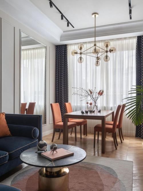 Красочный интерьер с элементами классики. 01