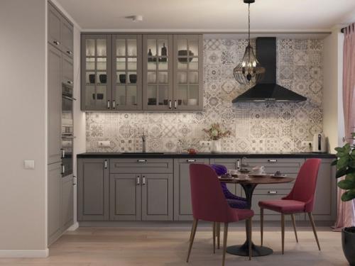 Небольшая красочная квартира, площадью 34 кв. 02