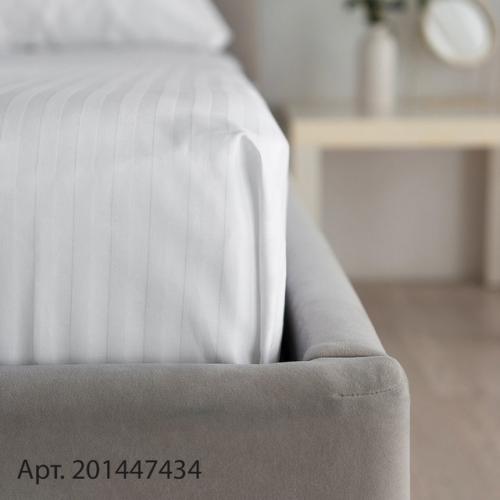 Белый страйп - сатин - идеальный выбор для ценителей качества и элегантности. 04