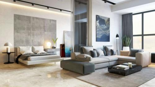 Изысканный лаконичный интерьер в светлых оттенках построен на тонком балансе элегантности и сдержанности. 01