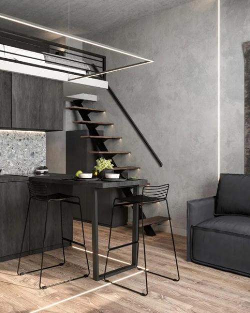 Двухуровневая студия площадью 25 кв. 06