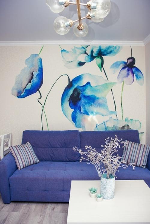 Отлично реализованный проект кухни - гостиной, площадь 18 м 2. 03