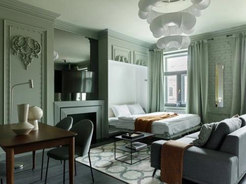 Квартира в зеленых тонах. 02