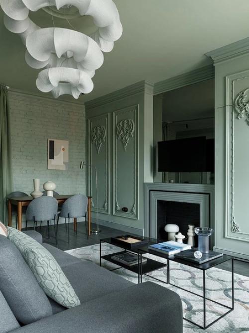 Квартира в зеленых тонах. 01