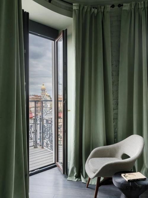 Квартира в зеленых тонах. 07