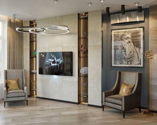 Кухня - гостиная в современном стиле. 02