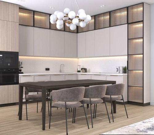 Кухня - гостиная в загородном доме. 04