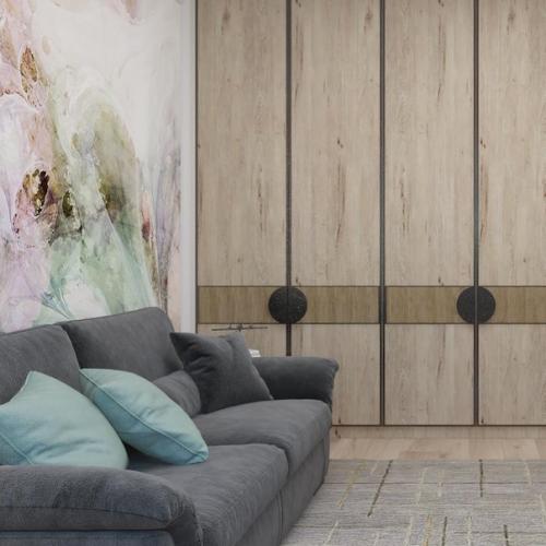 Красивый современный проект домашнего кабинета. 02