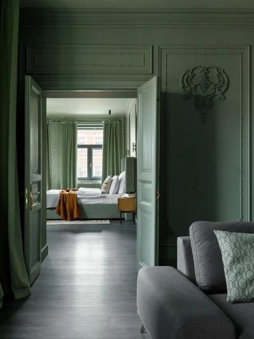 Квартира в зеленых тонах. 05