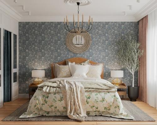 Приятная и уютная спальня с гардеробом. 01