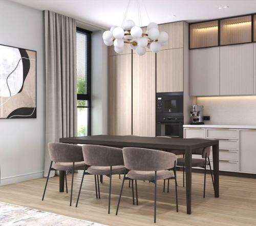 Кухня - гостиная в загородном доме. 01