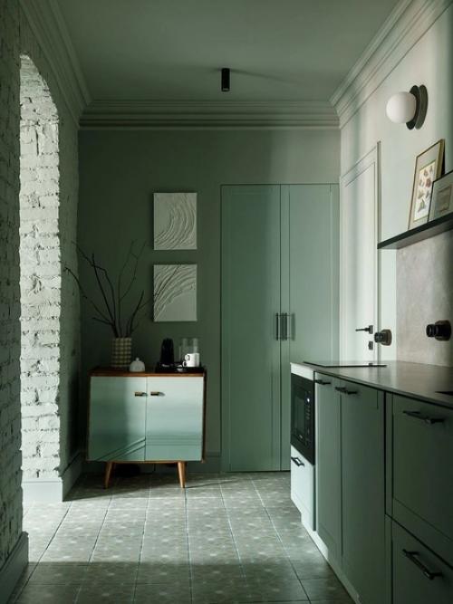 Квартира в зеленых тонах. 04