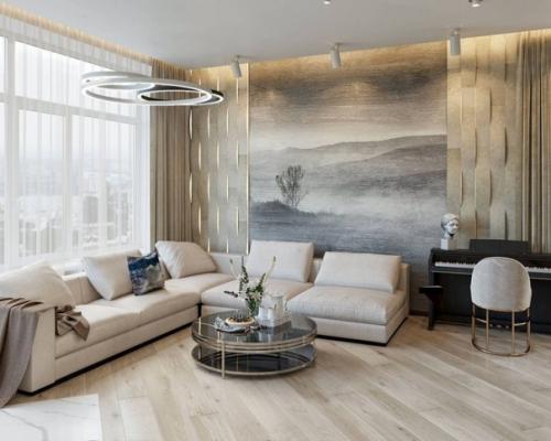 Кухня - гостиная в современном стиле. 01