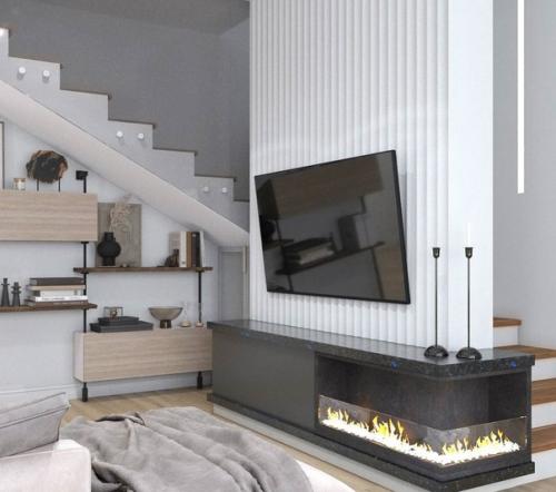 Кухня - гостиная в загородном доме. 03