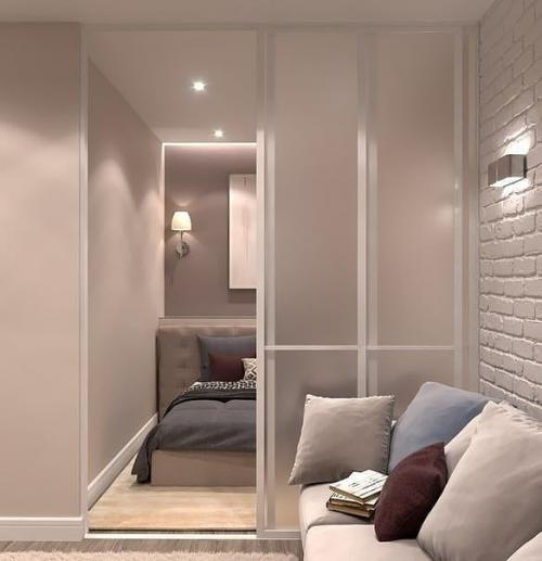 Небольшая студия с зонированой спальней!