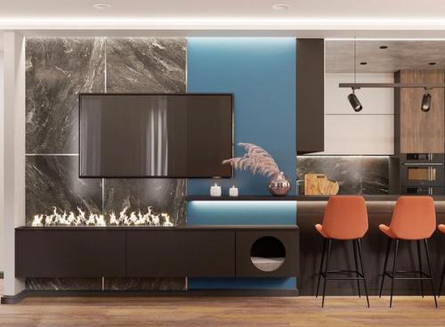 Кухня - гостиная, площадью - 38, 4 кв. 06